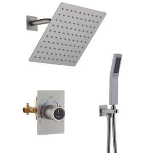 Integrated 2 Function Single Handle 1-Spray Shower Faucet 1.8 GPM with Pressure Balance in. Brushed Nickel