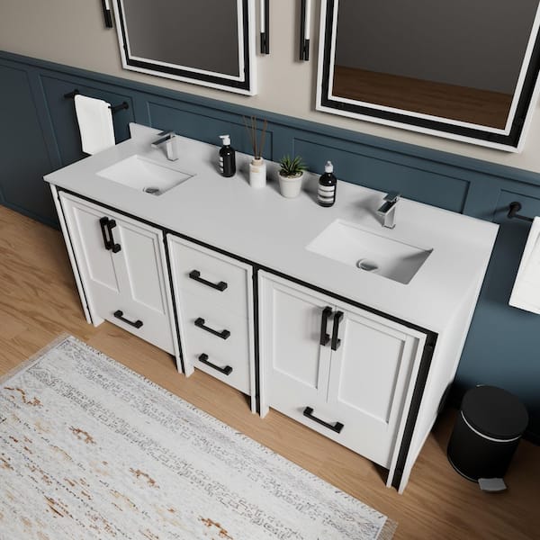 Have a question about Lexora Ziva 72 in. W x 22 in. D White