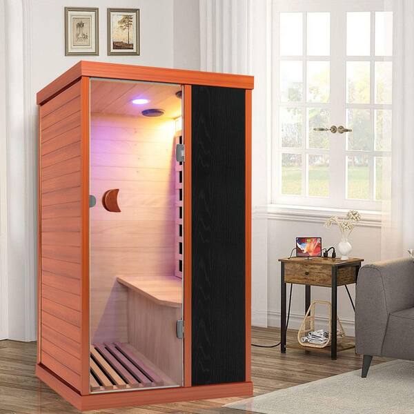 Spygo Moray 1-Person Indoor Oguman Infrared Sauna with 5 Far