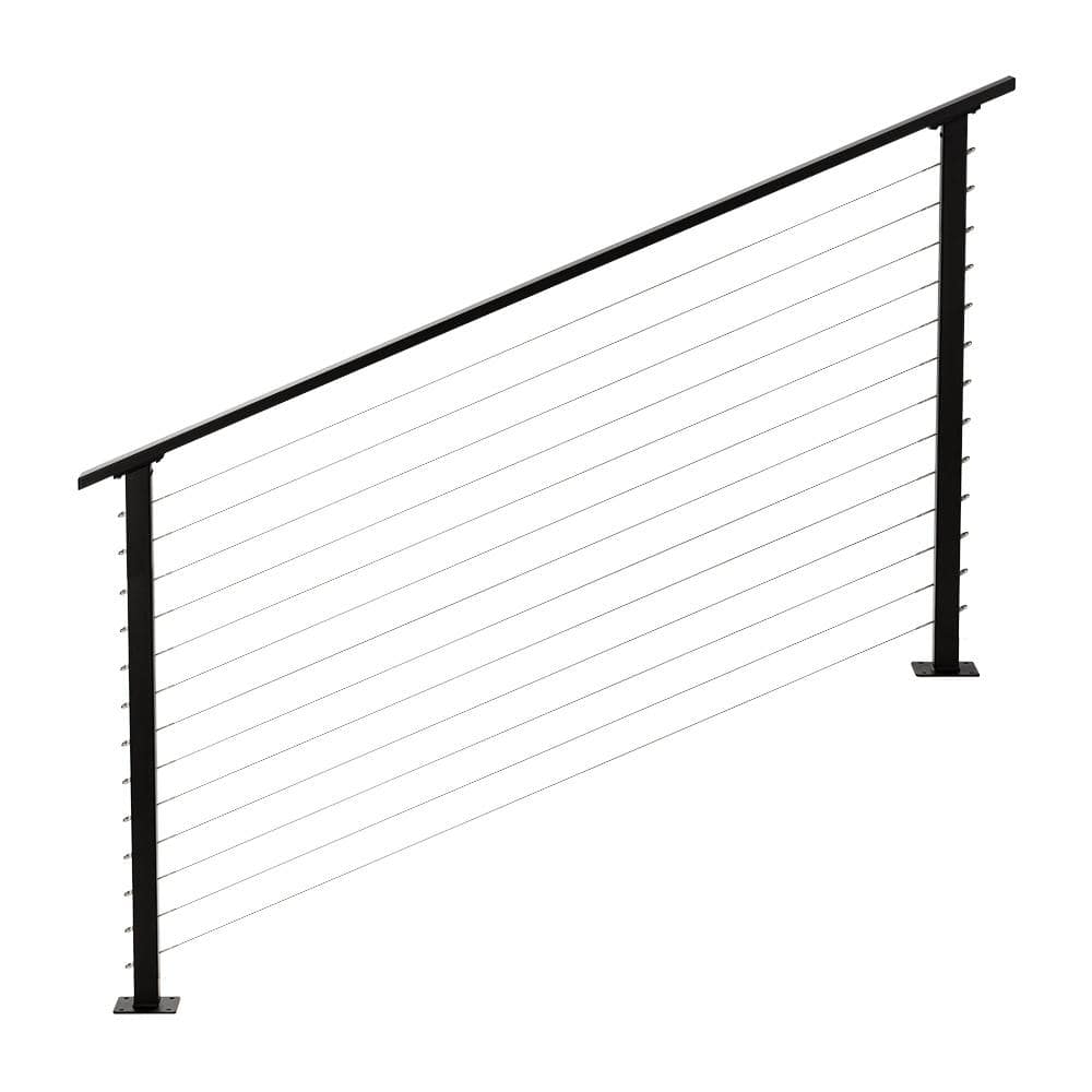 6 ft. Stair Cable Railing, 42 in. Base Mount, Black price history on PriceWatchPro