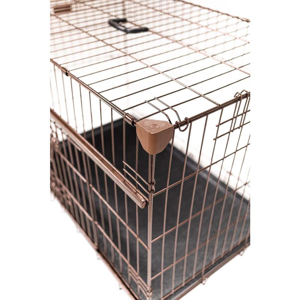 Extra Small Bronze Wire Dog Crate with Sliding Door