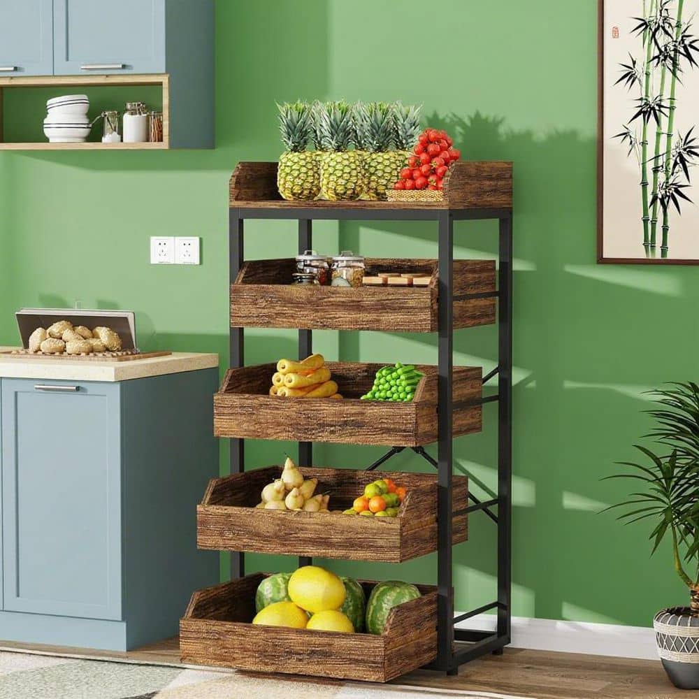 Tahanbath Wood Fruit Rack Z-D0102X31NSY - The Home Depot