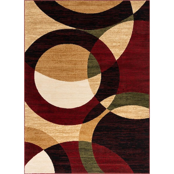 Well Woven Dulcet Bingo Red 3 ft. x 4 ft. Modern Geometric Area Rug