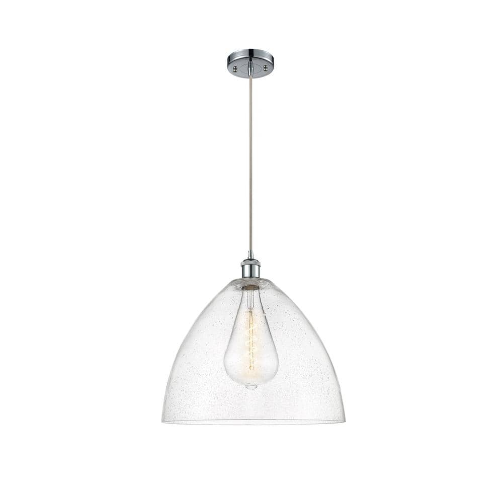 Ballston 16" Polished Chrome Mini Pendant with Glass Shade