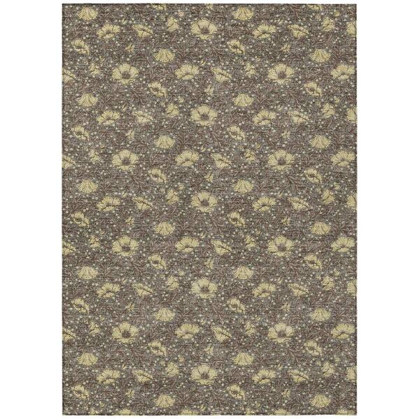 Chantille Machine Washable Indoor/Outdoor Abstract ACN2792 Brown 8 ft. x 10 ft. Area Rug