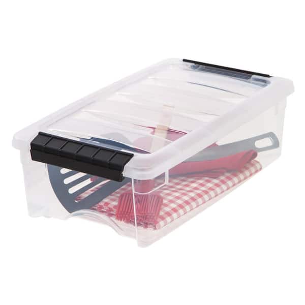 IRIS Latch Plastic Storage Container With Built In Handles And