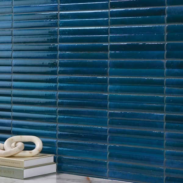 Daltile Remedy Oasis 2 in. x 10 in. Glossy Porcelain Fluted Wall