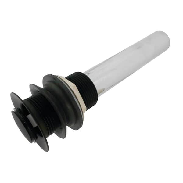 Kingston Brass Brass Push Pop-Up Bathroom Sink Drain without Overflow in Matte Black