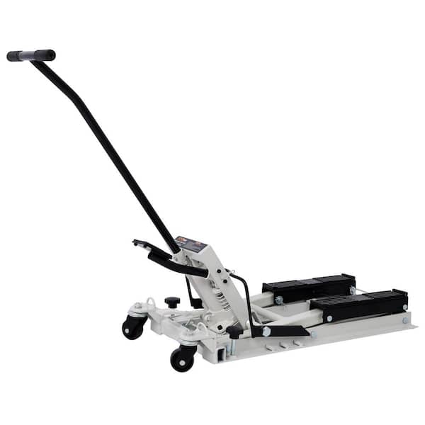 1500 lb. Weight Capacity Gray Portable Hydraulic Lift Jack Lift Table with 4 Wheels