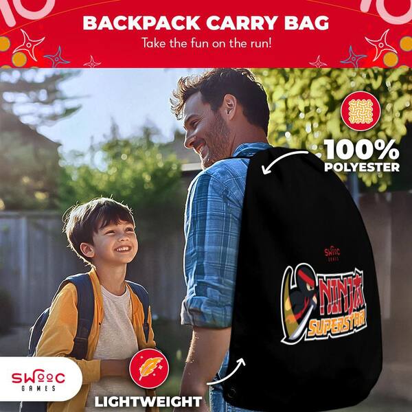 SWOOC Ninja Superstar 2-in-1 Corn Hole Games for Kids 5-Second Setup Ninja  Kids Toys Bean Bag Toss Game for Kids NINJA-TOSS