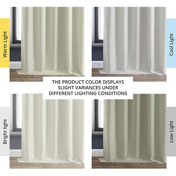 Excursion Ivory Solid Blackout Rod Pocket Curtain - 50 in. W x 108 in. L (1 Panel)