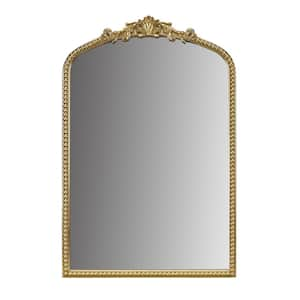 Lilbeth 26 in. W 39 in. H Gold Wall Mirror