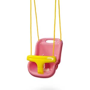 Pink Infant Swing with High Back