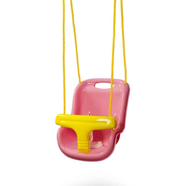 Gorilla Playsets Pink Infant Swing with High Back
