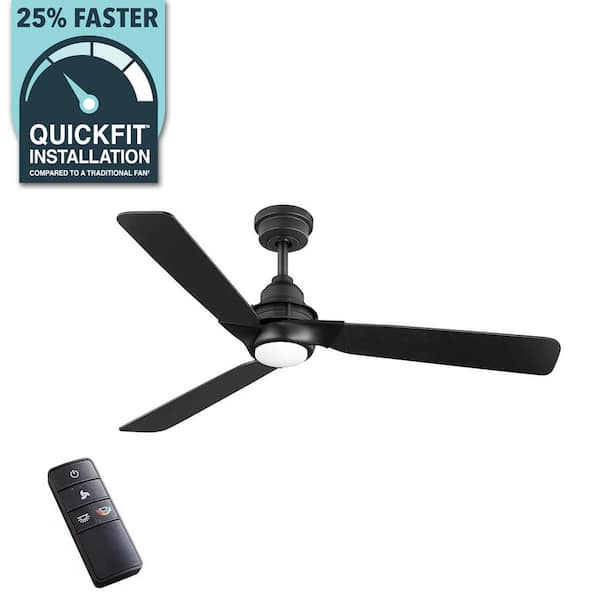 Ester 54 in. White Color Changing Integrated LED Indoor/Outdoor Black Ceiling Fan with Light Kit and Remote Control
