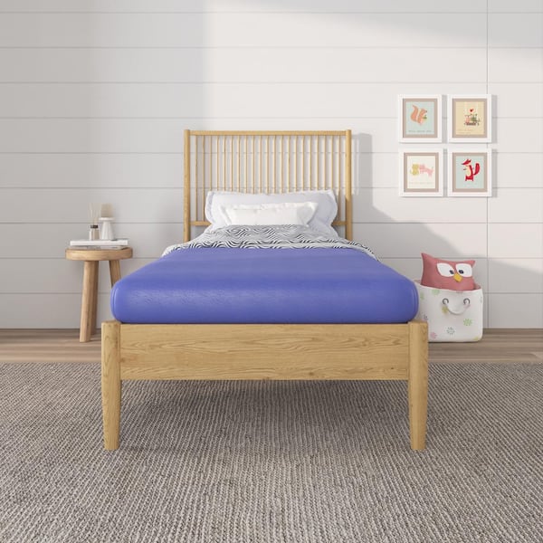 NapQueen Twin Medium Memory Foam Mattress 5 in. Bed-in-a-Box Blue Mattress