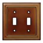 Brown 2-Gang Toggle Wall Plate (1-Pack)