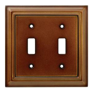 Brown 2-Gang Toggle Wall Plate (1-Pack)