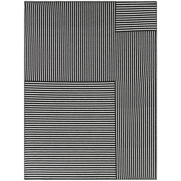 BALTA Parnell Black 5 ft. x 7 ft. Striped Area Rug