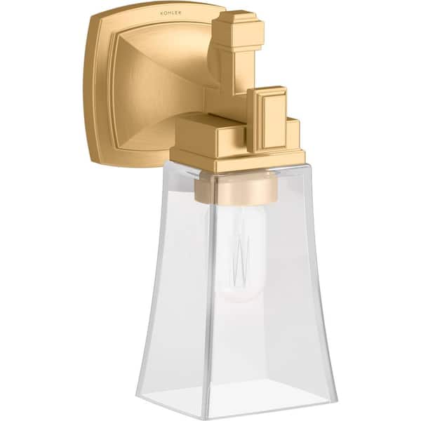 Riff 1-Light Brushed Moderne Brass Wall Sconce