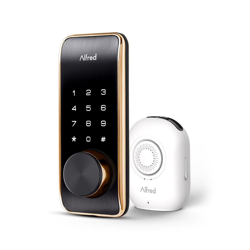 Alfred DB2-B Gold Smart Single Cylinder Electronic Deadbolt Lock ...