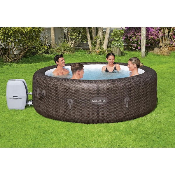 Bestway Coleman SaluSpa 4-Person Inflatable Outdoor Spa Hot Tub 2-Slip  Resistant Seats 13804-BW + 2 x 28502E - The Home Depot