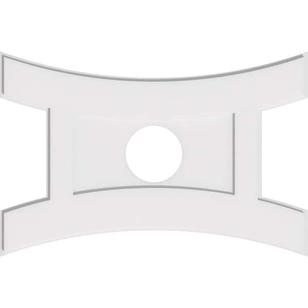 Ekena Millwork 38 in. W x 25-3/8 in. H x 7 in. ID x 1 in. P Haven Architectural Grade PVC Contemporary Ceiling Medallion