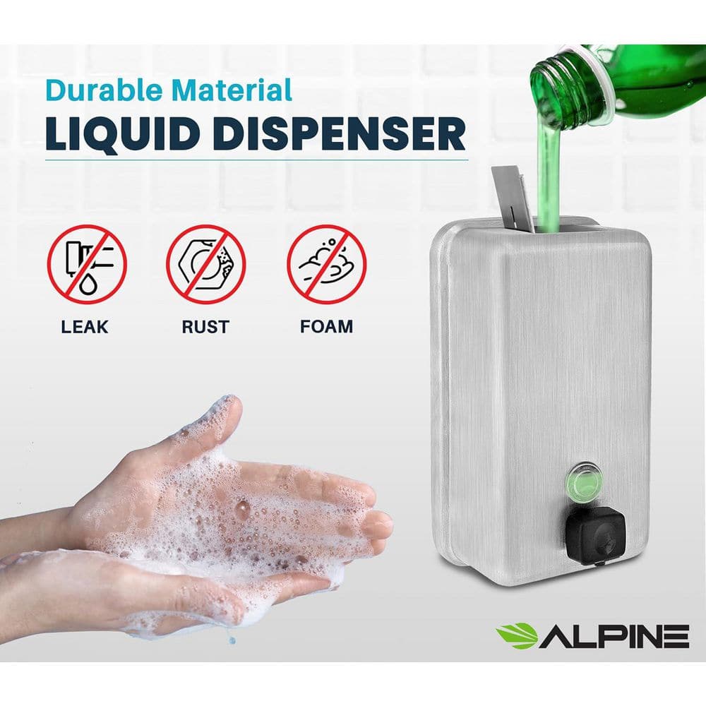 Universal Stainless Steel Wall Mounted Soap Dispenser 1200 mL