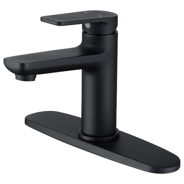 Tahanbath 8 In. Widespread 1-Handle Bathroom Faucet With Deckplate ...