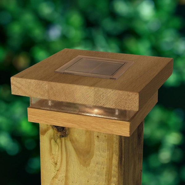 Nova 4 in. x 4 in. Pressure Treated Wood Pine Solar Post Cap (2-Pack)