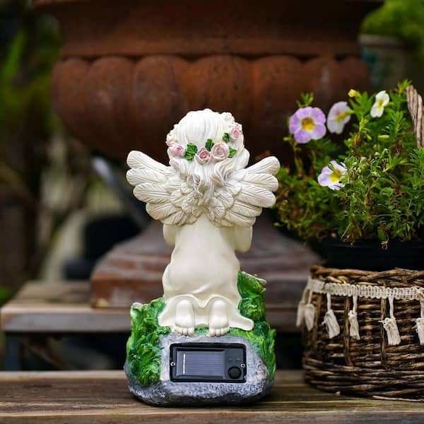 Angel Garden Decorative Statue Solar Angel Ornament Suitable for