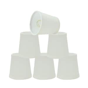 4 in. x 4 in. White Hardback Empire Lamp Shade (6-Pack)