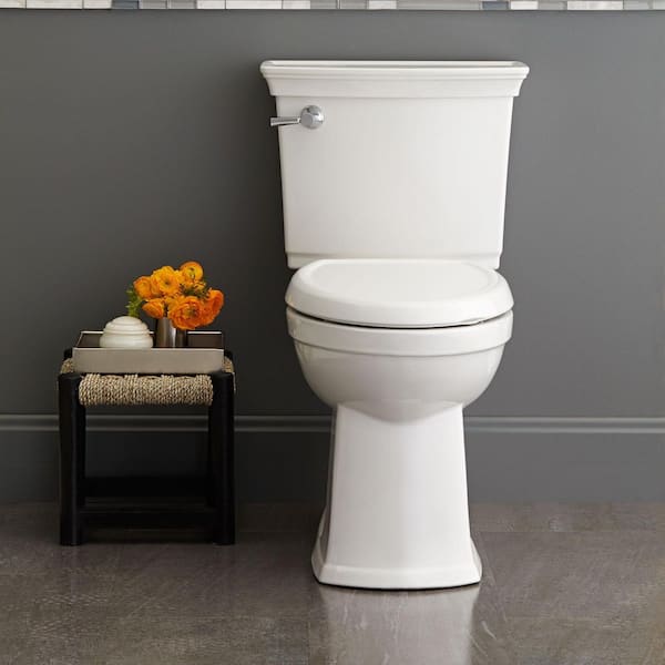 Optum VorMax Two-Piece 1.28 GPF Single Flush Elongated Chair Height Toilet with Slow-Close Seat in White