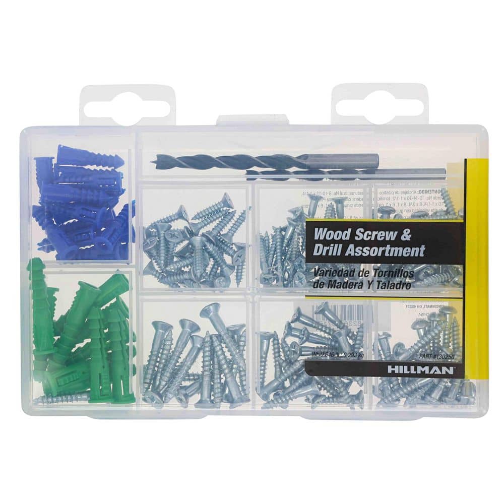 Plastic Anchors with Screws and Drill Bits Assorted Kit (165-Pack) price history on PriceWatchPro
