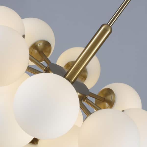 LWYTJO 22. 44 in. 13-Light Gold Modern Sputnik Atomic Tiered