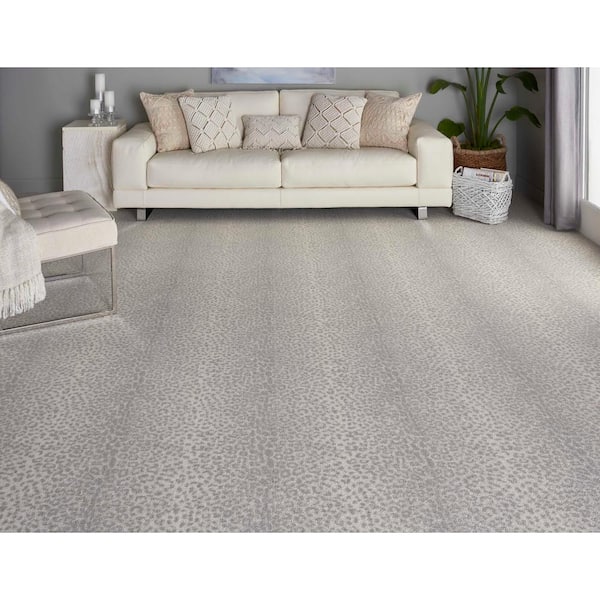 9 in. x 9 in. Pattern Carpet Sample - Safari - Color Morning Mist