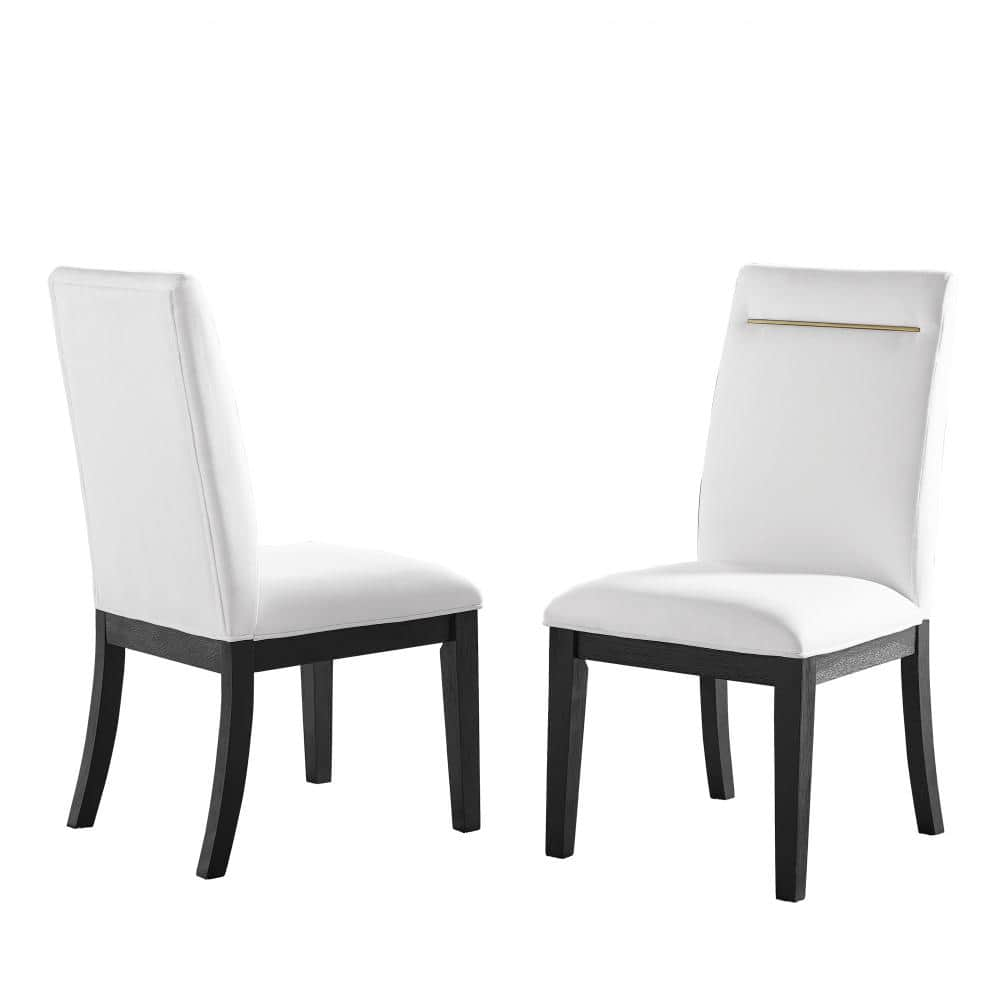 Steve Silver Yves White Dining Side Chair Set of 2 YS500SW The Home Depot