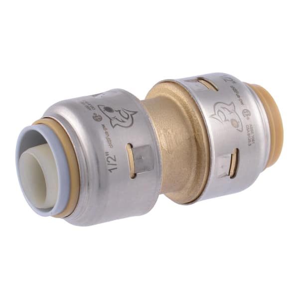 SharkBite Max 1/2 in. Push-to-Connect Brass Polybutylene Conversion Coupling Fitting (6-Pack)