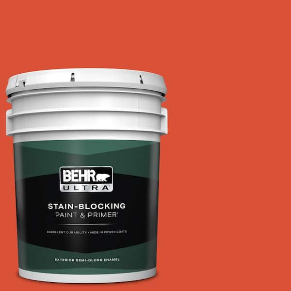 BEHR ULTRA 5 gal. #190B-7 Fire Island Semi-Gloss Enamel Exterior Paint & Primer