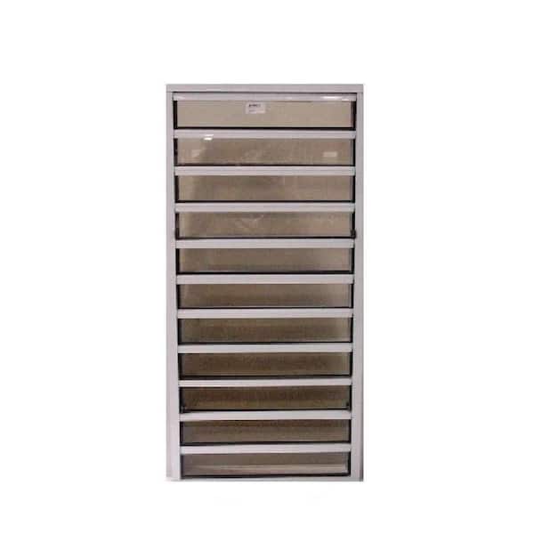 Air Master Windows and Doors 30 in. x 54 in. Master Guard Security Louver Awning Aluminum Window in White