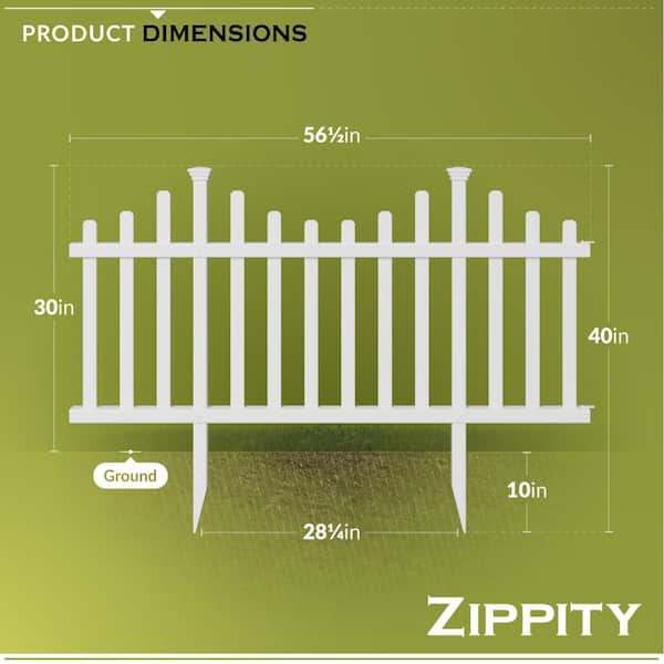Zippity Outdoor Products 2.5 ft. x 4.7 ft. Madison No-Dig Vinyl