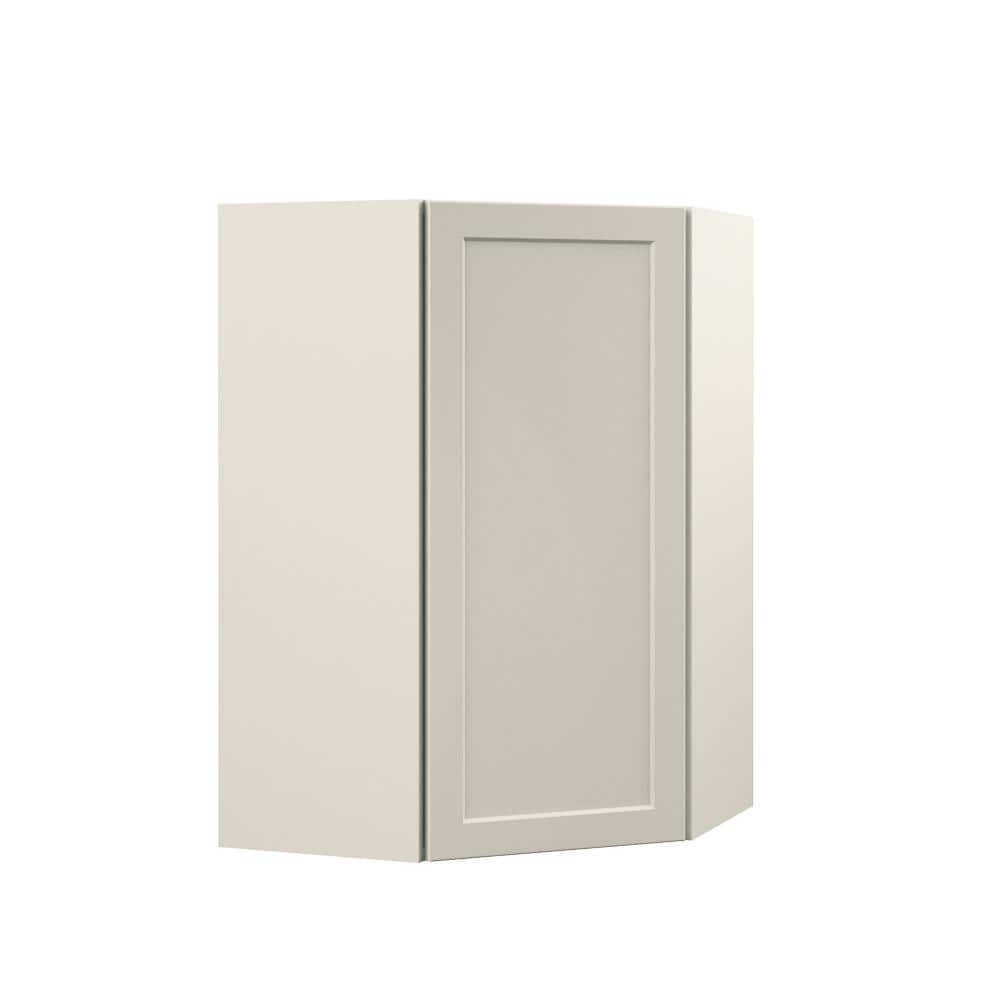 Designer Series Melvern 24 in. W x 12 in. D x 36 in. H Assembled Shaker Wall Diagonal Corner Cabinet in Cloud price history on PriceWatchPro