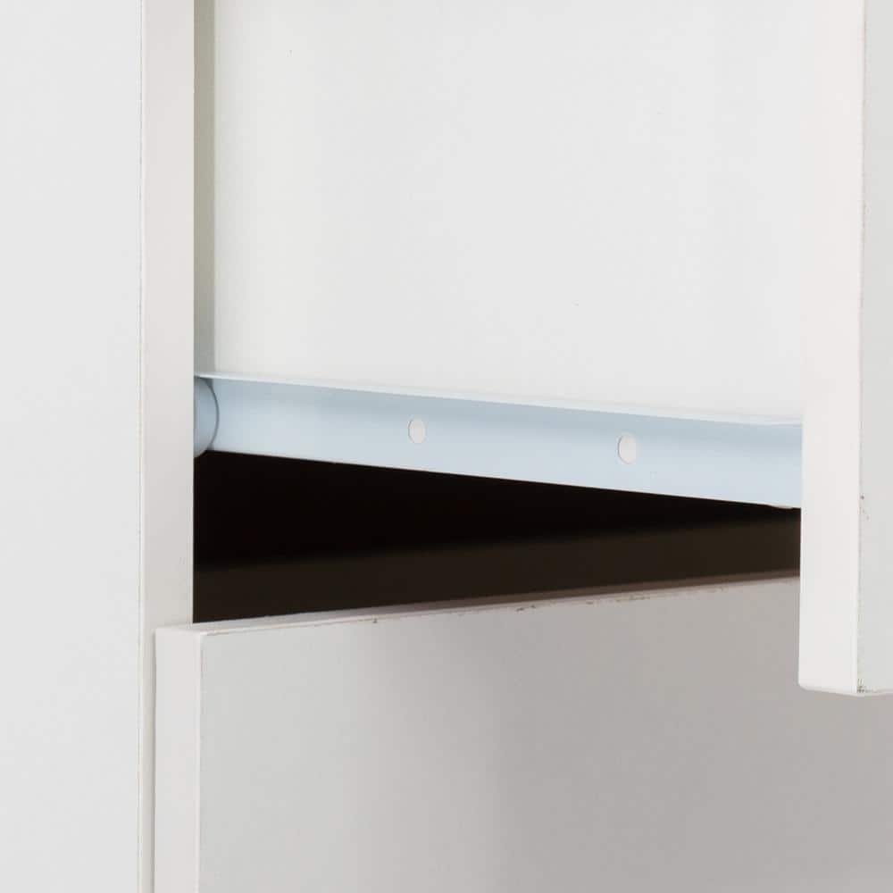 White MDF 4-Drawer Nursery Dresser with Extra Deep Drawer