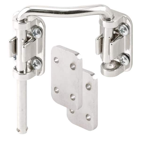 Secondary Door Lock Sliding Loop Home Security Diecast Chrome Patio Steel Bar