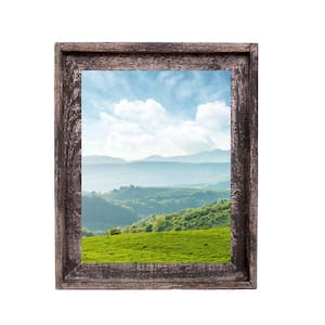 Rustic Farmhouse Signature Series 11 in. x 14 in. Smoky Black Reclaimed Picture Frame