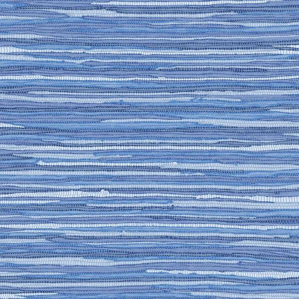 ESTA Home Cabana Blue Faux Grasscloth Paper Strippable Wallpaper (Covers 56.4 sq. ft.)