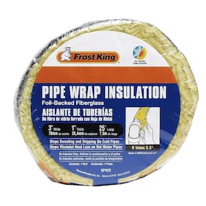 3 in. x 25 ft. Foil Backed Fiberglass Pipe Wrap Insulation