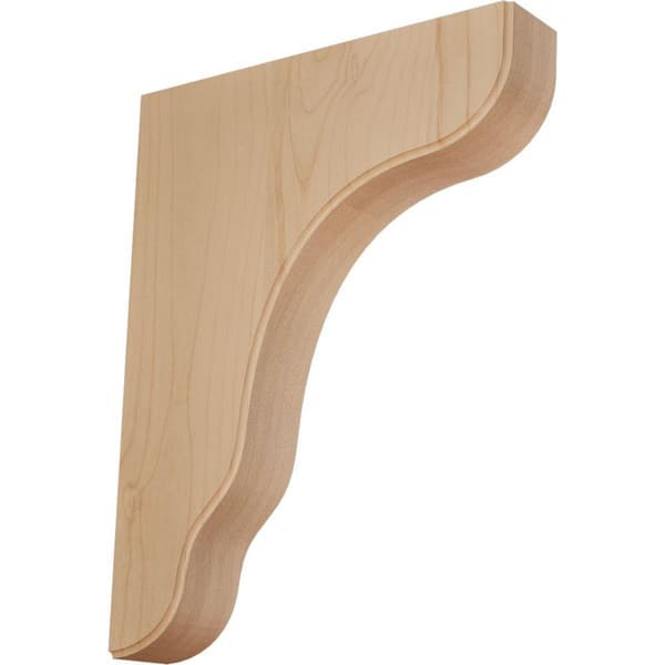 1-3/4 in. x 8-1/2 in. x 11 in. Alder Plymouth Wood Bracket