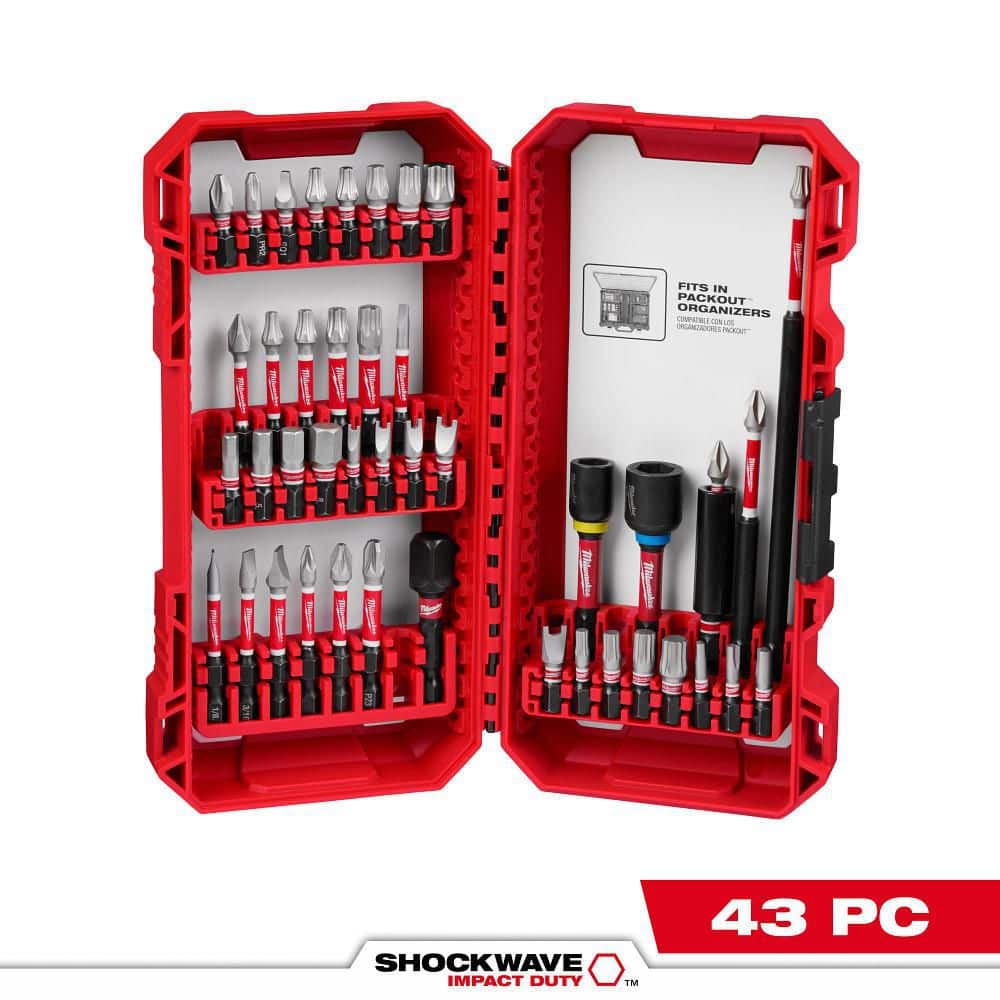 Milwaukee SHOCKWAVE Impact-Duty Alloy Steel Driver Bit Auto Set