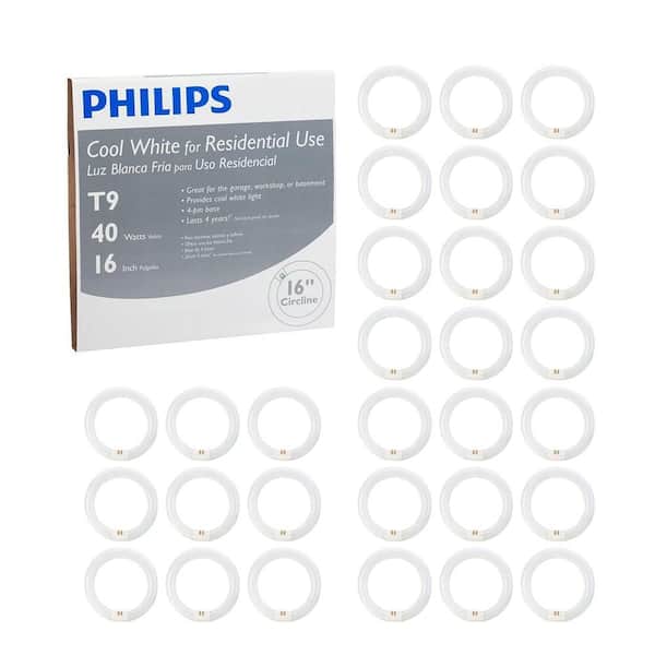 40-Watt 16 in. T9 Circline Linear Fluorescent Tube Light Bulb Cool White (4100K) (30-Pack)